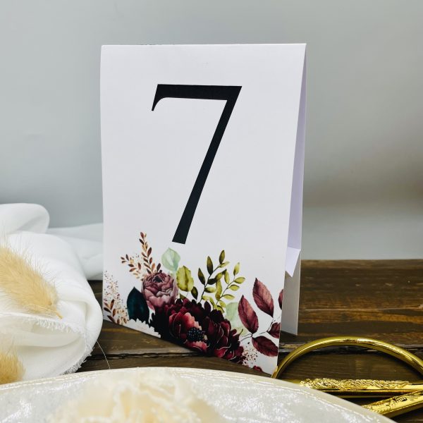 Numer na stół weselny Claret Blossoms 3,99 zł